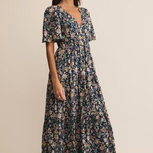 NEW Z SUPPLY Kat Printed Midi Dress | Navy WOMEN's Floral Dress
